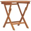 Hopfällbart trädgårdsbord massiv teak vidaXL ⌀85 x 75 cm – miniatyr 2