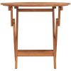 Hopfällbart trädgårdsbord massiv teak vidaXL ⌀85 x 75 cm – miniatyr 3
