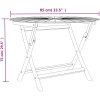 Hopfällbart trädgårdsbord massiv teak vidaXL ⌀85 x 75 cm – miniatyr 8