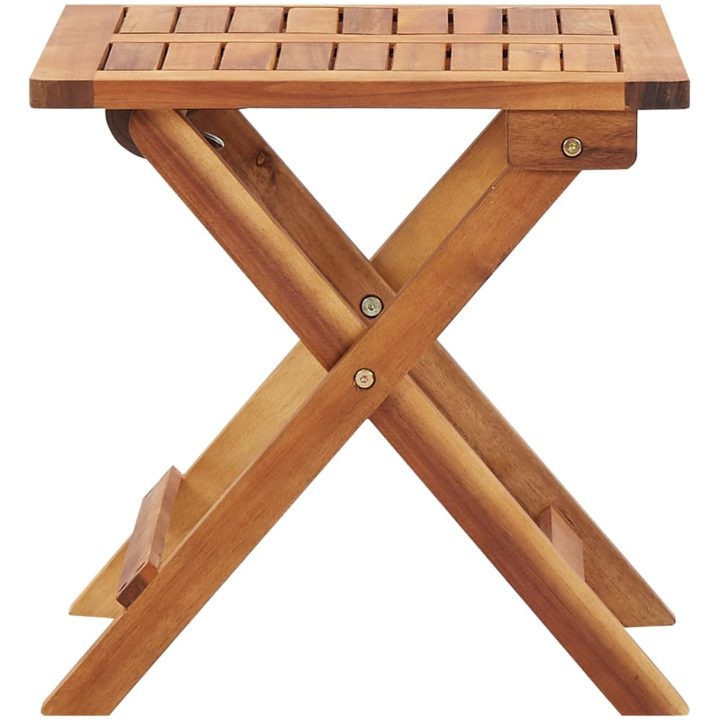 Hopfällbart trädgårdsbord massivt akaciaträ vidaXL 40 x 40 x 40 cm – bild 3
