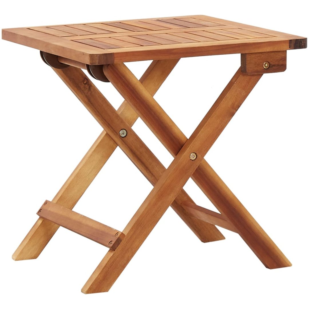Hopfällbart trädgårdsbord massivt akaciaträ vidaXL 40 x 40 x 40 cm