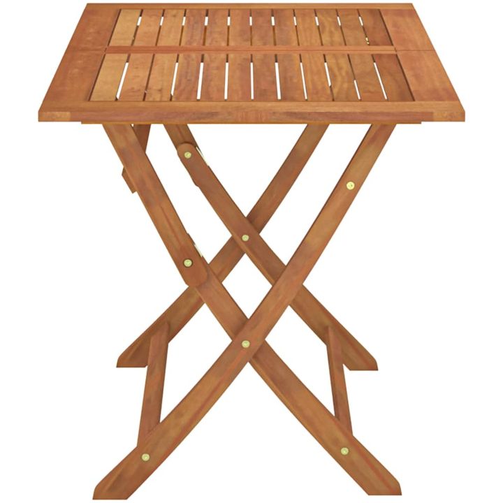 Hopfällbart trädgårdsbord massivt eukalyptusträ vidaXL 120 x 70 x 75 cm – bild 3