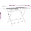 Hopfällbart trädgårdsbord massivt eukalyptusträ vidaXL 120 x 70 x 75 cm – miniatyr 5