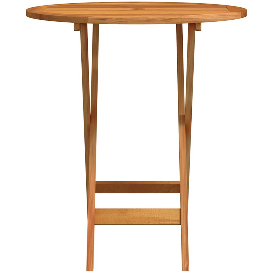 Hopfällbart trädgårdsbord massivt eukalyptusträ vidaXL ⌀60 x 75 cm – bild 4