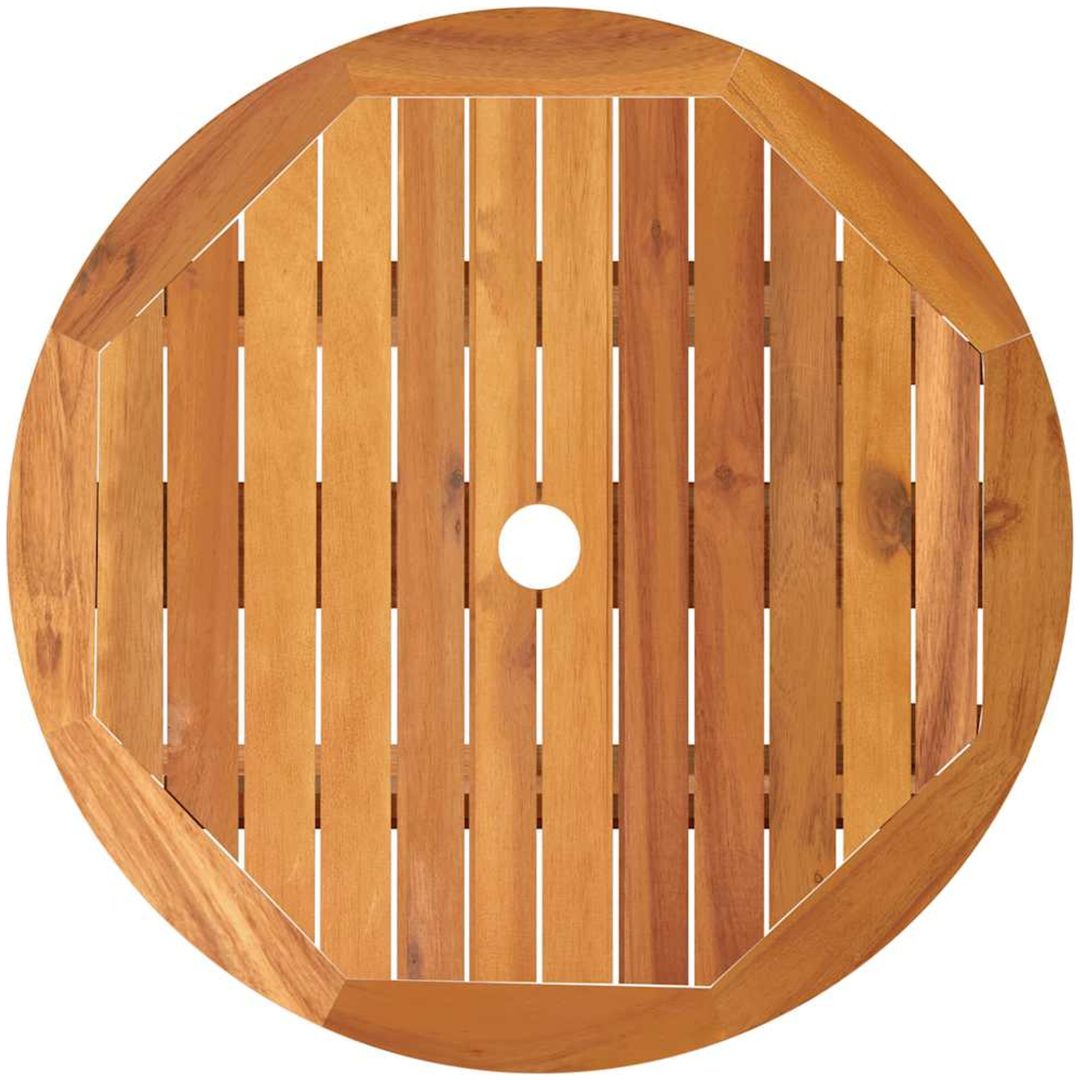 Hopfällbart trädgårdsbord massivt eukalyptusträ vidaXL ⌀60 x 75 cm – bild 5