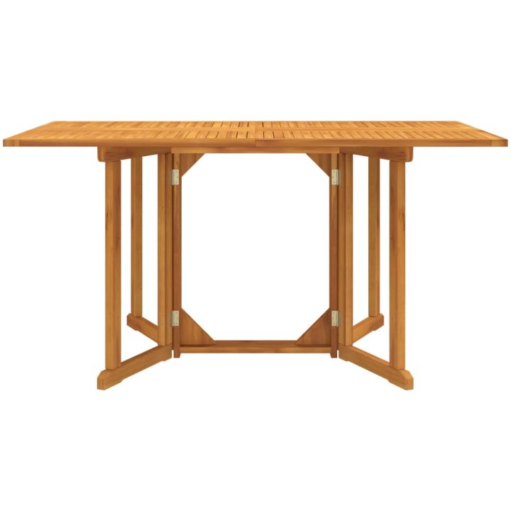 Hopfällbart trädgårdsbord massivt teakträ vidaXL 150 x 90 x 75 cm – bild 2