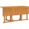 Hopfällbart trädgårdsbord massivt teakträ vidaXL 150 x 90 x 75 cm – miniatyr 3