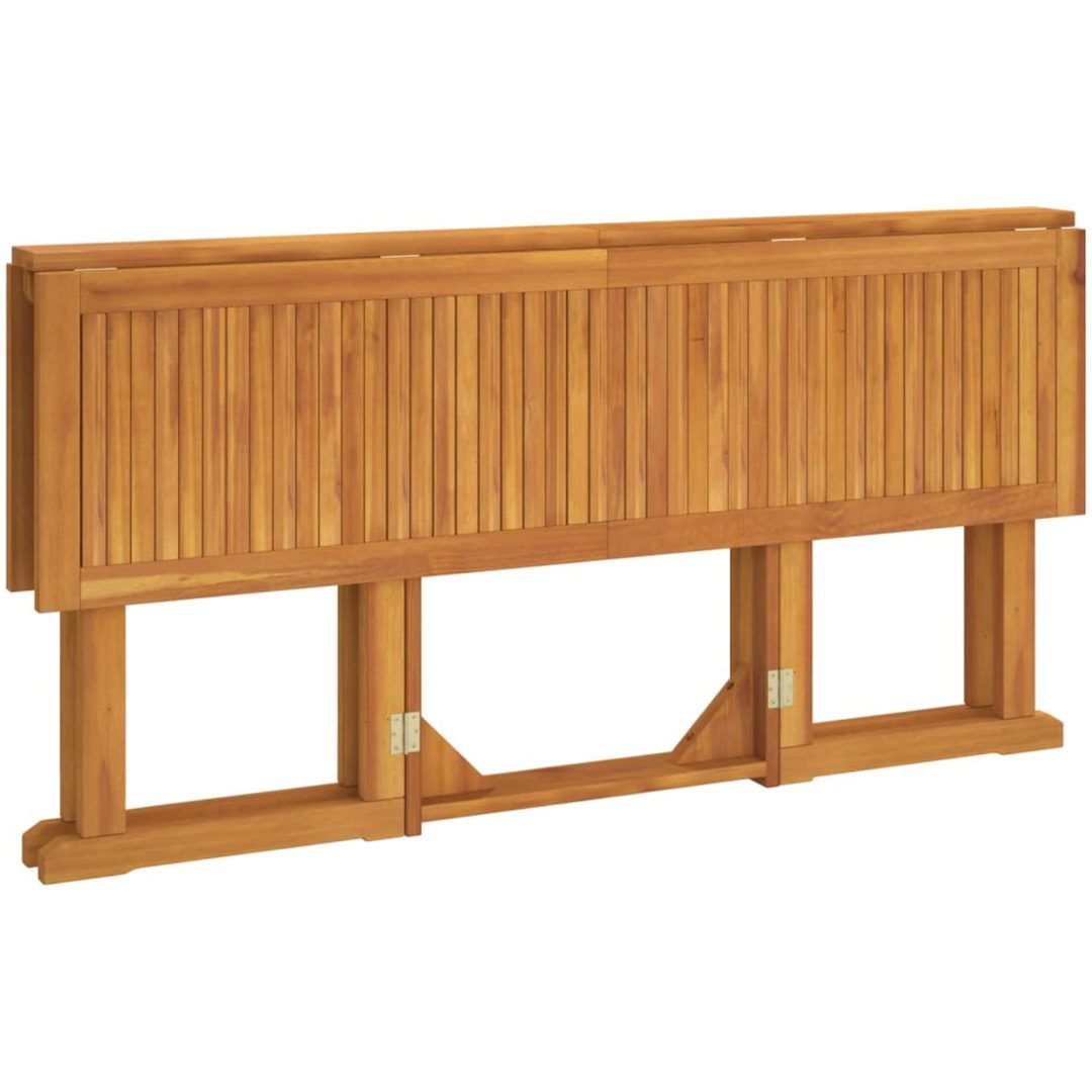 Hopfällbart trädgårdsbord massivt teakträ vidaXL 150 x 90 x 75 cm – bild 4