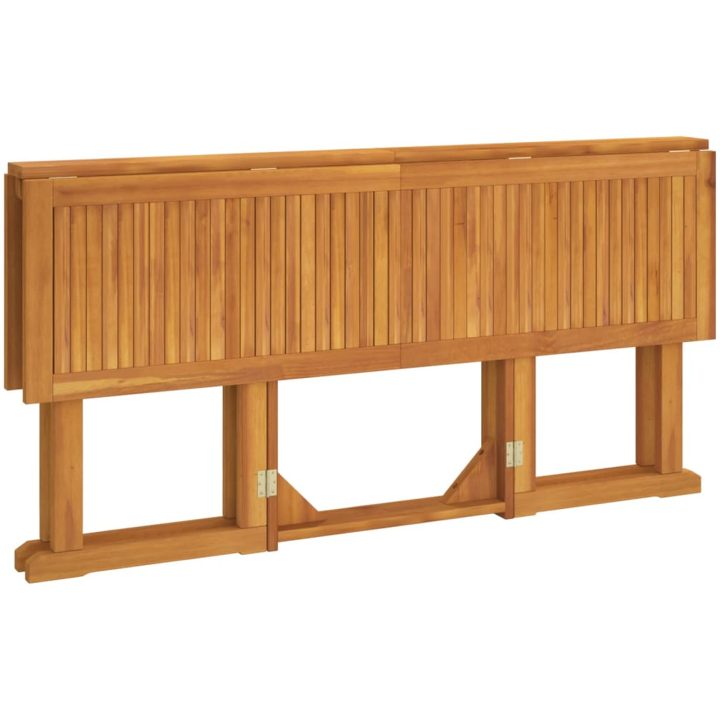 Hopfällbart trädgårdsbord massivt teakträ vidaXL 150 x 90 x 75 cm – bild 4