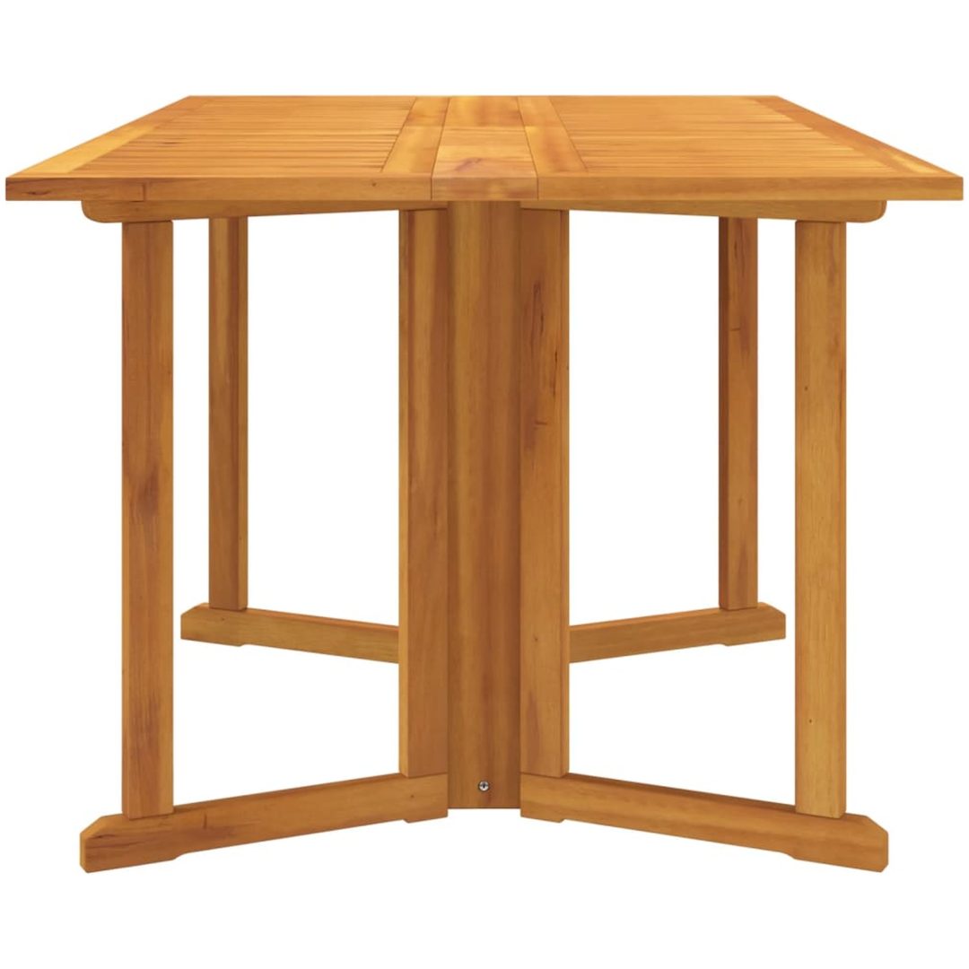 Hopfällbart trädgårdsbord massivt teakträ vidaXL 150 x 90 x 75 cm – bild 5
