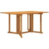 Hopfällbart trädgårdsbord massivt teakträ vidaXL 150 x 90 x 75 cm – miniatyr 1