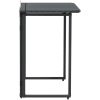 Hopfällbart trädgårdsbord svart 90x51x75 cm konstrotting vidaXL – miniatyr 5