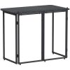 Hopfällbart trädgårdsbord svart 90x51x75 cm konstrotting vidaXL – miniatyr 6