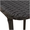 Hopfällbart trädgårdsbord svart 90x51x75 cm konstrotting vidaXL – miniatyr 8
