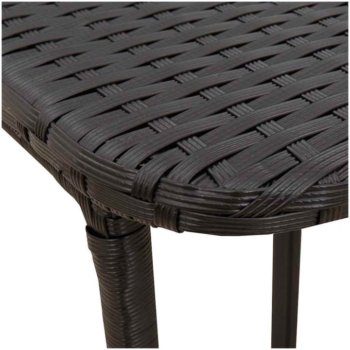 Hopfällbart trädgårdsbord svart 90x51x75 cm konstrotting vidaXL – bild 8