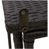 Hopfällbart trädgårdsbord svart 90x51x75 cm konstrotting vidaXL – miniatyr 9