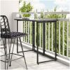 Hopfällbart trädgårdsbord svart 90x51x75 cm konstrotting vidaXL – miniatyr 1