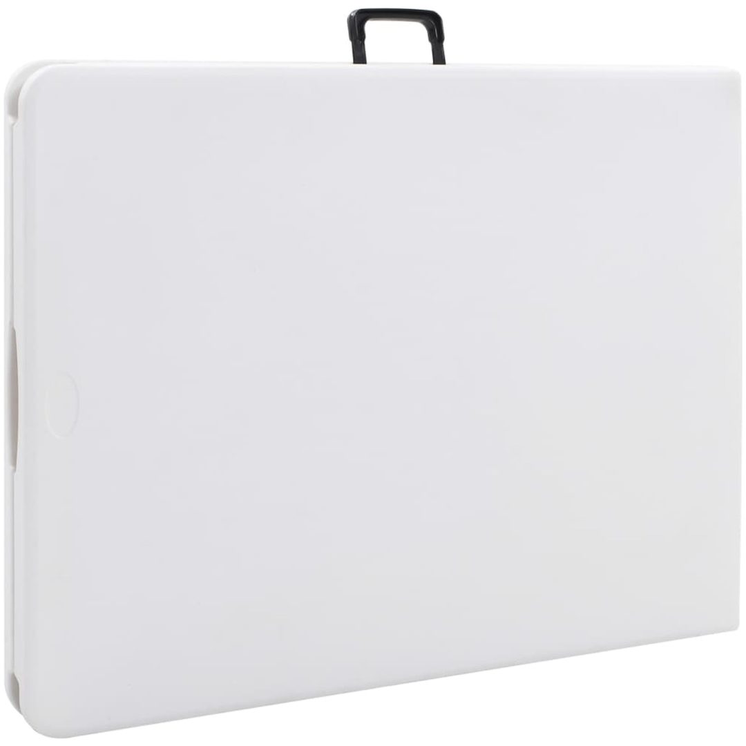 Hopfällbart trädgårdsbord vit 180x72x72 cm HDPE vidaXL – bild 4