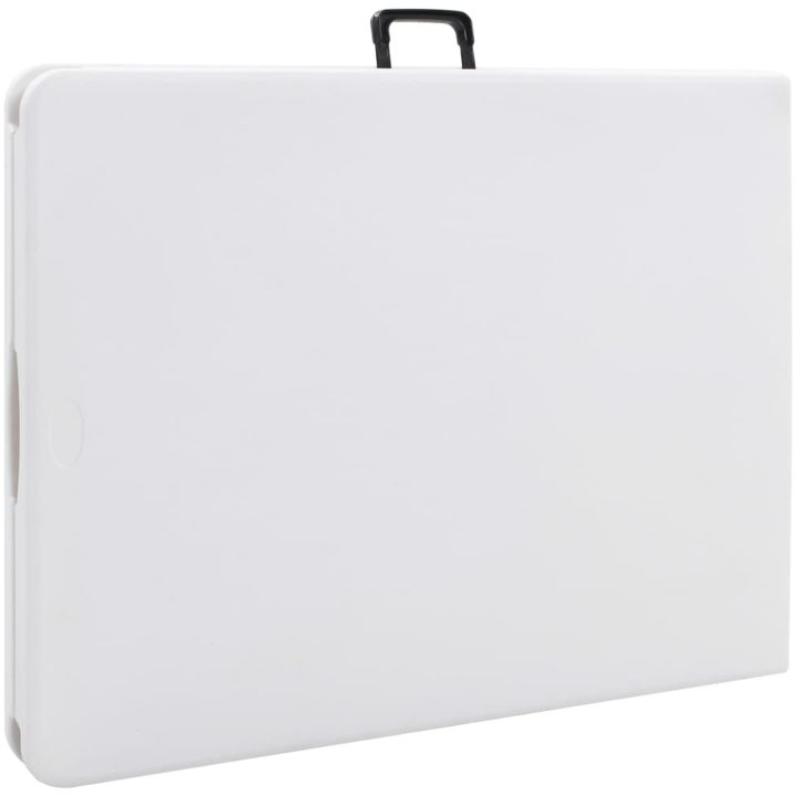 Hopfällbart trädgårdsbord vit 180x72x72 cm HDPE vidaXL – bild 4