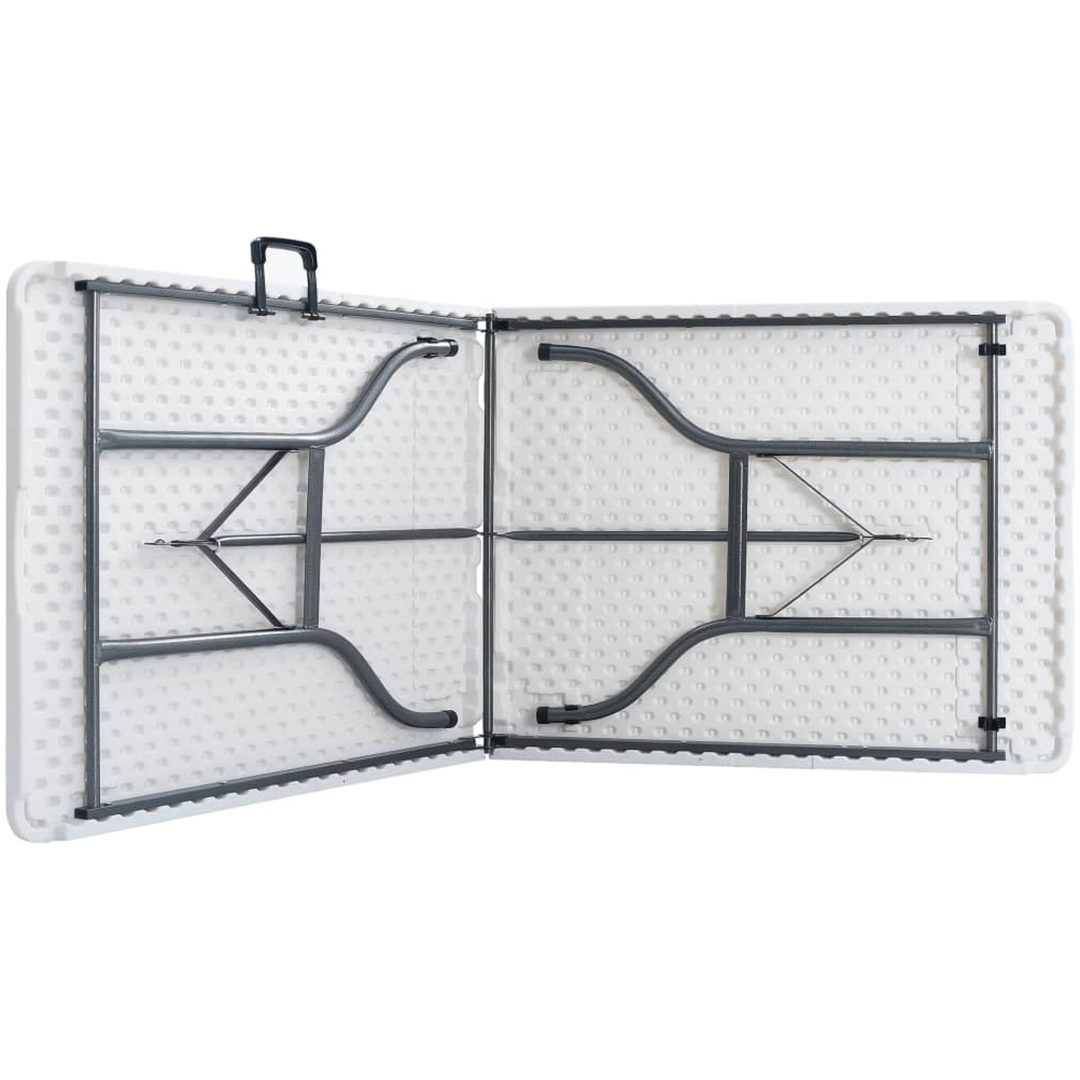 Hopfällbart trädgårdsbord vit 180x72x72 cm HDPE vidaXL – bild 5
