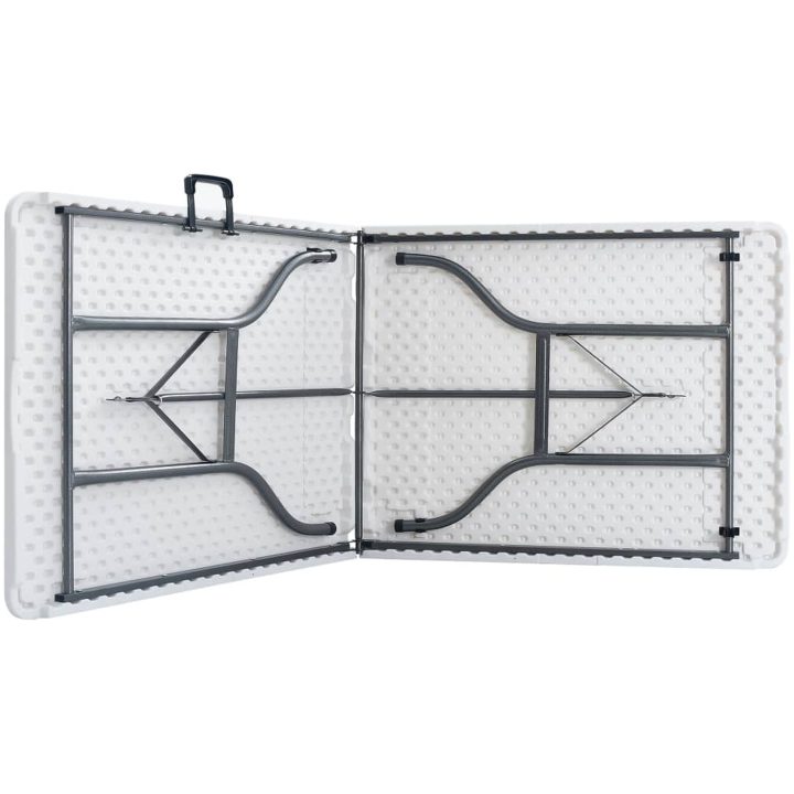 Hopfällbart trädgårdsbord vit 180x72x72 cm HDPE vidaXL – bild 5