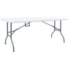 Hopfällbart trädgårdsbord vit 180x72x72 cm HDPE vidaXL – miniatyr 1