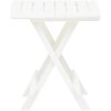 Hopfällbart trädgårdsbord vit 45x43x50 cm plast vidaXL – miniatyr 3