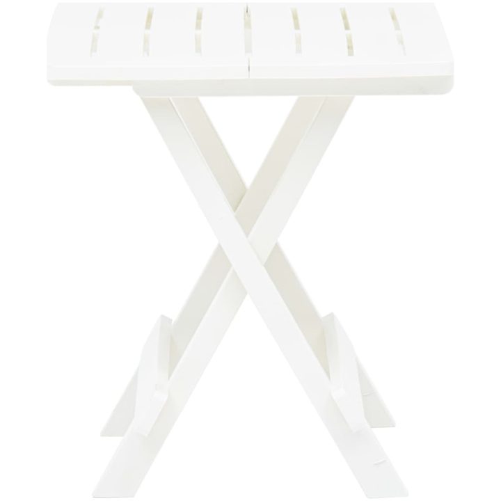 Hopfällbart trädgårdsbord vit 45x43x50 cm plast vidaXL – bild 3