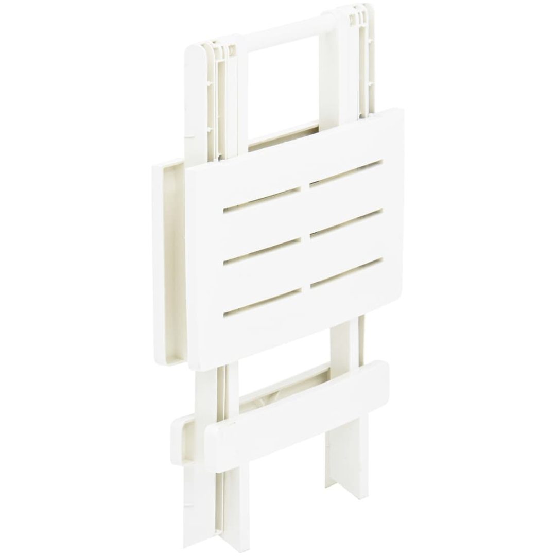 Hopfällbart trädgårdsbord vit 45x43x50 cm plast vidaXL – bild 4