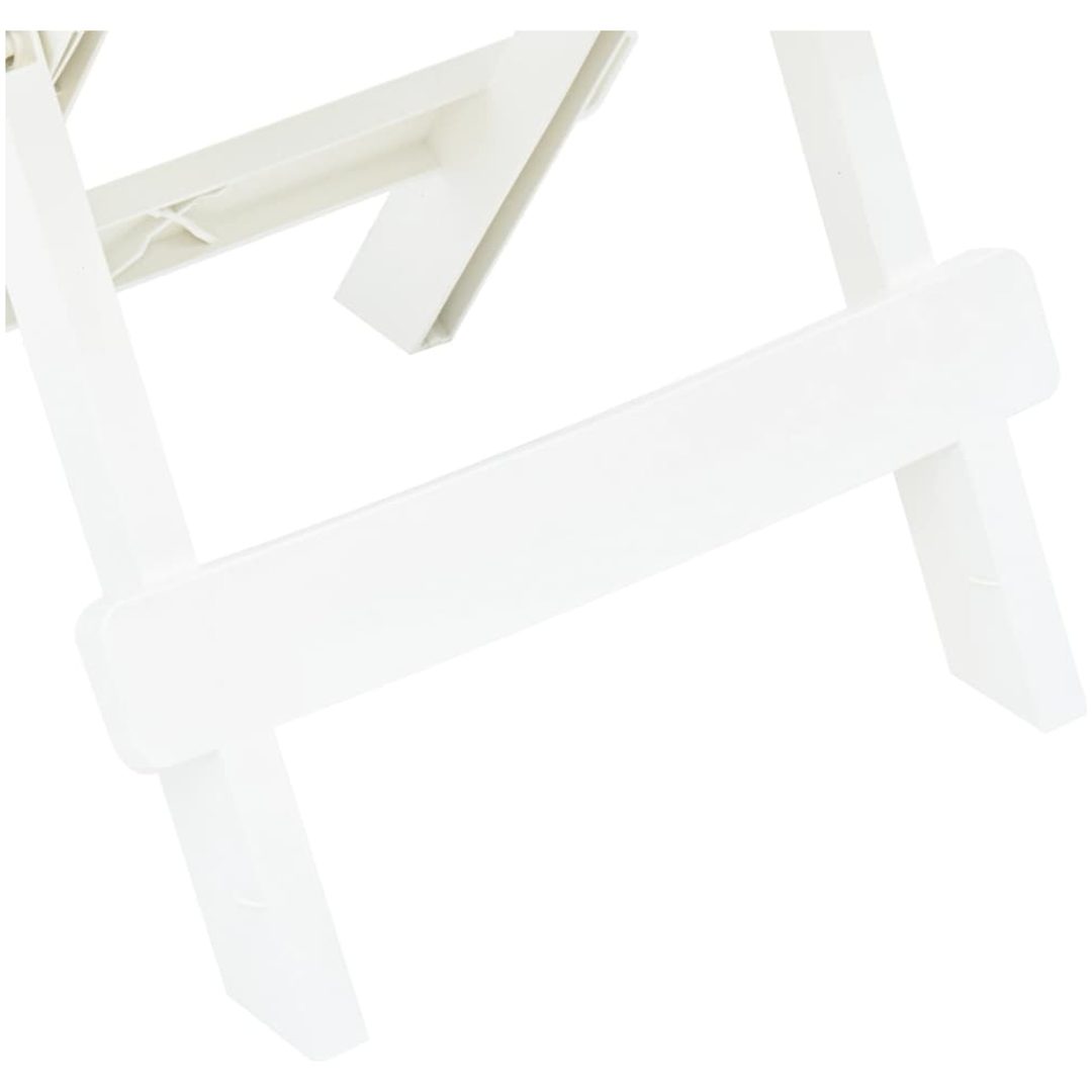 Hopfällbart trädgårdsbord vit 45x43x50 cm plast vidaXL – bild 5