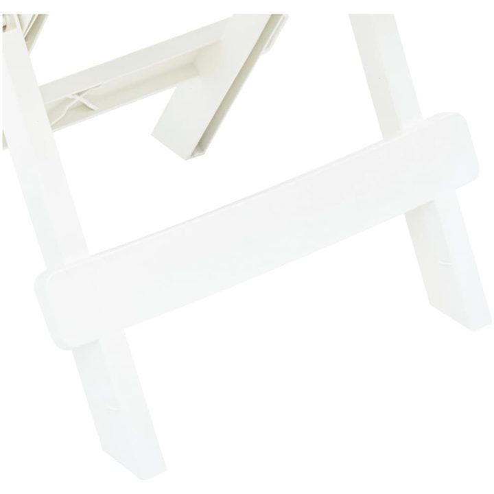 Hopfällbart trädgårdsbord vit 45x43x50 cm plast vidaXL – bild 5