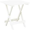 Hopfällbart trädgårdsbord vit 45x43x50 cm plast vidaXL – miniatyr 1