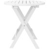 Hopfällbart trädgårdsbord vit ⌀46 cm massivt akaciaträ vidaXL – miniatyr 4