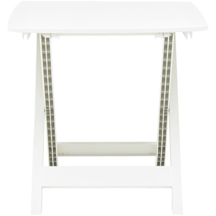 Hopfällbart trädgårdsbord vit 79x72x70 cm plast vidaXL – bild 2