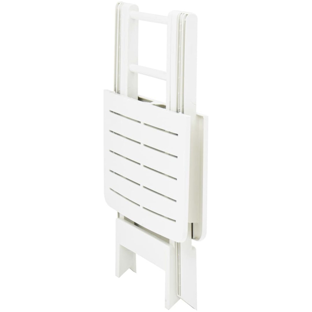 Hopfällbart trädgårdsbord vit 79x72x70 cm plast vidaXL – bild 4