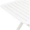Hopfällbart trädgårdsbord vit 79x72x70 cm plast vidaXL – miniatyr 5