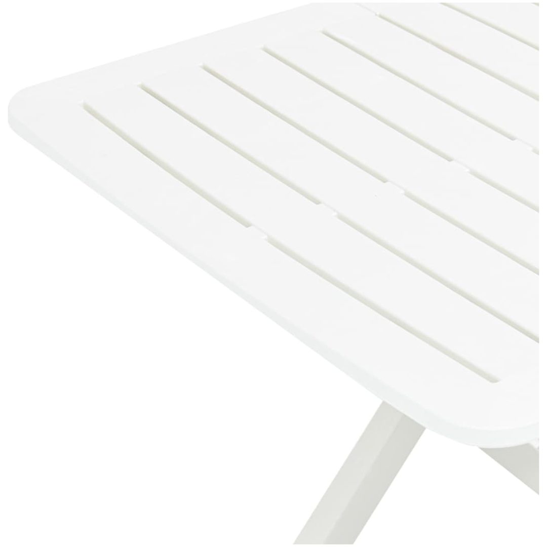 Hopfällbart trädgårdsbord vit 79x72x70 cm plast vidaXL – bild 5
