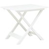 Hopfällbart trädgårdsbord vit 79x72x70 cm plast vidaXL – miniatyr 1
