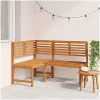 Hörnbänk 140 cm massivt akaciaträ vidaXL