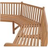 Hörnbänk 185x185x90 cm massiv teakträ vidaXL – miniatyr 3