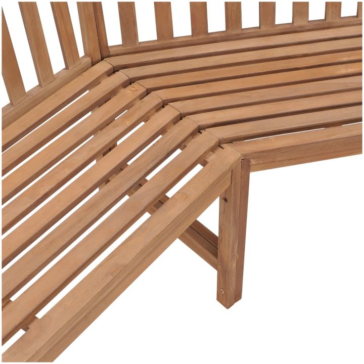 Hörnbänk 185x185x90 cm massiv teakträ vidaXL – bild 5