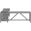 Hörnbänk med odlingslåda 117 cm massivt akaciaträ grå vidaXL 117 x 117 x 40 cm – miniatyr 5