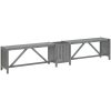 Hörnbänk med odlingslåda 117 cm massivt akaciaträ grå vidaXL 117 x 117 x 40 cm – miniatyr 6