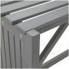 Hörnbänk med odlingslåda 117 cm massivt akaciaträ grå vidaXL 117 x 117 x 40 cm – miniatyr 8