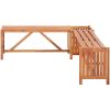 Hörnbänk med odlingslåda massivt akaciaträ vidaXL 117 x 117 x 40 cm – miniatyr 4