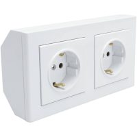 HÖRNBOX OPTIMA 2XSCHUKO VIT