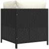Hörndel till modulsoffa med dynor konstrotting svart vidaXL – miniatyr 6