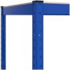 Hörnhylla blå stål och konstruerat trä 4 hyllplan vidaXL 75 x 75 x 160 cm – miniatyr 8