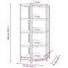 Hörnhylla blå stål och konstruerat trä 5 hyllplan vidaXL 75 x 75 x 180 cm – miniatyr 9