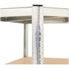 Hörnhylla silver stål och konstruerat trä 4 hyllplan vidaXL 75 x 75 x 160 cm – miniatyr 7